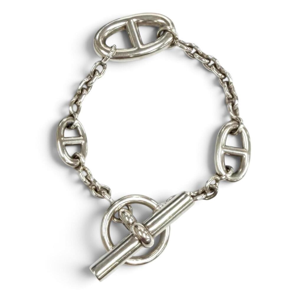 HERMES Silver Charm Bracelet